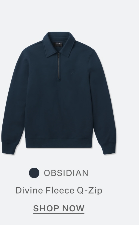 Divine Fleece Q-Zip - Obsidian
