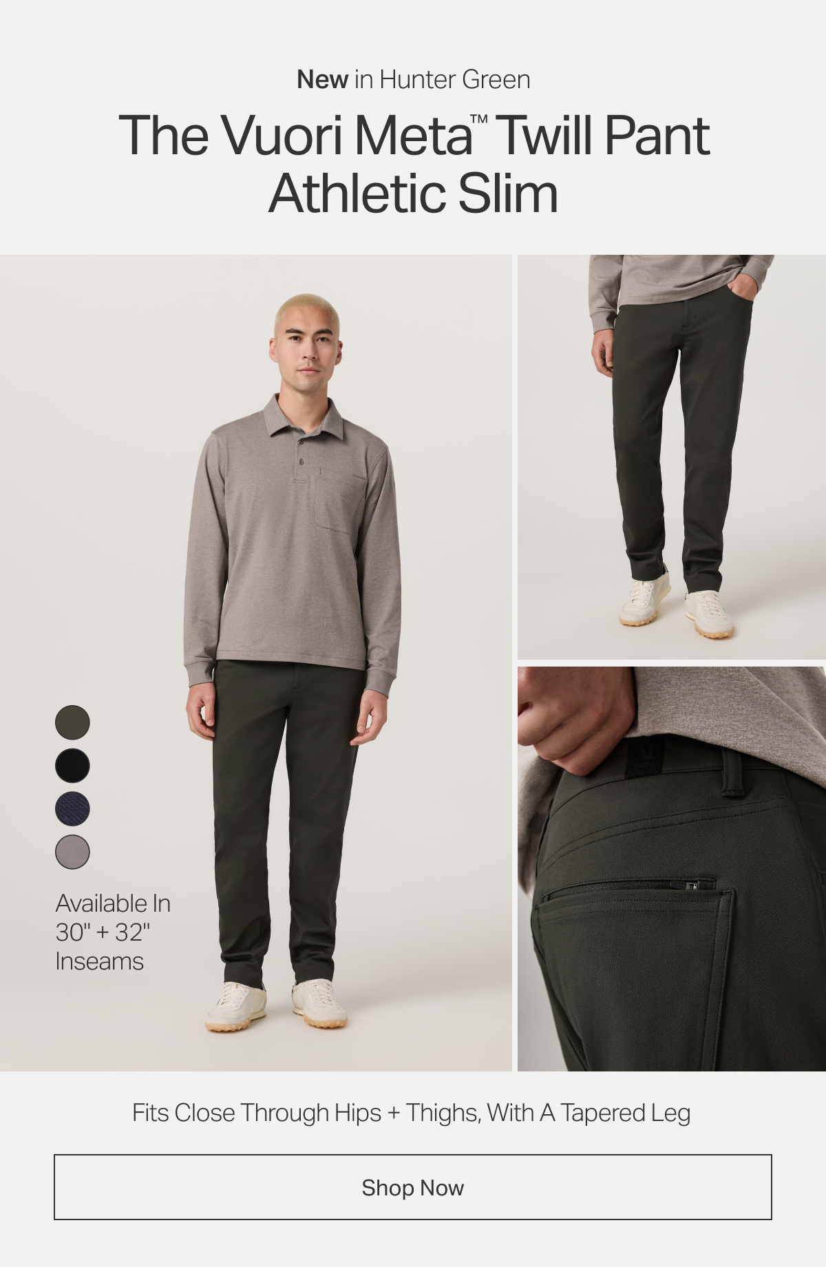 The Meta Twill Pant Athletic Slim