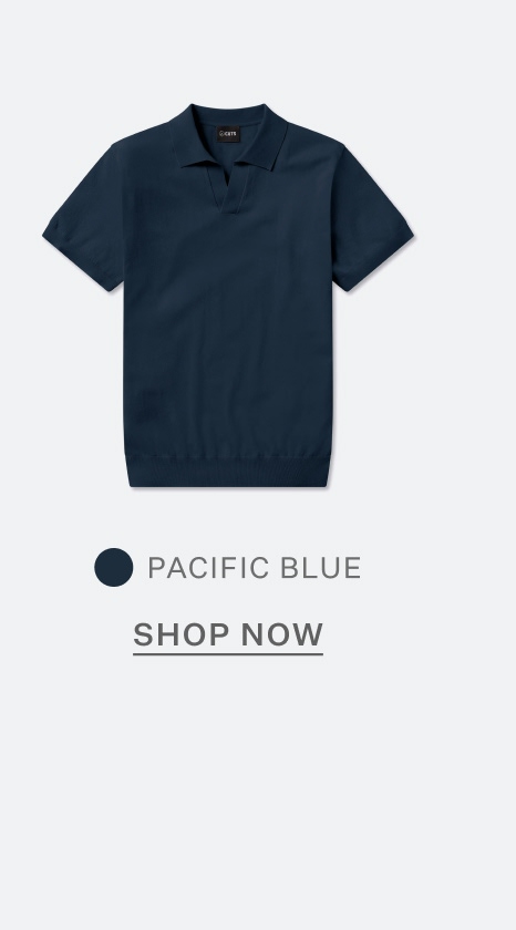 Riviera Knit Polo - Pacific Blue