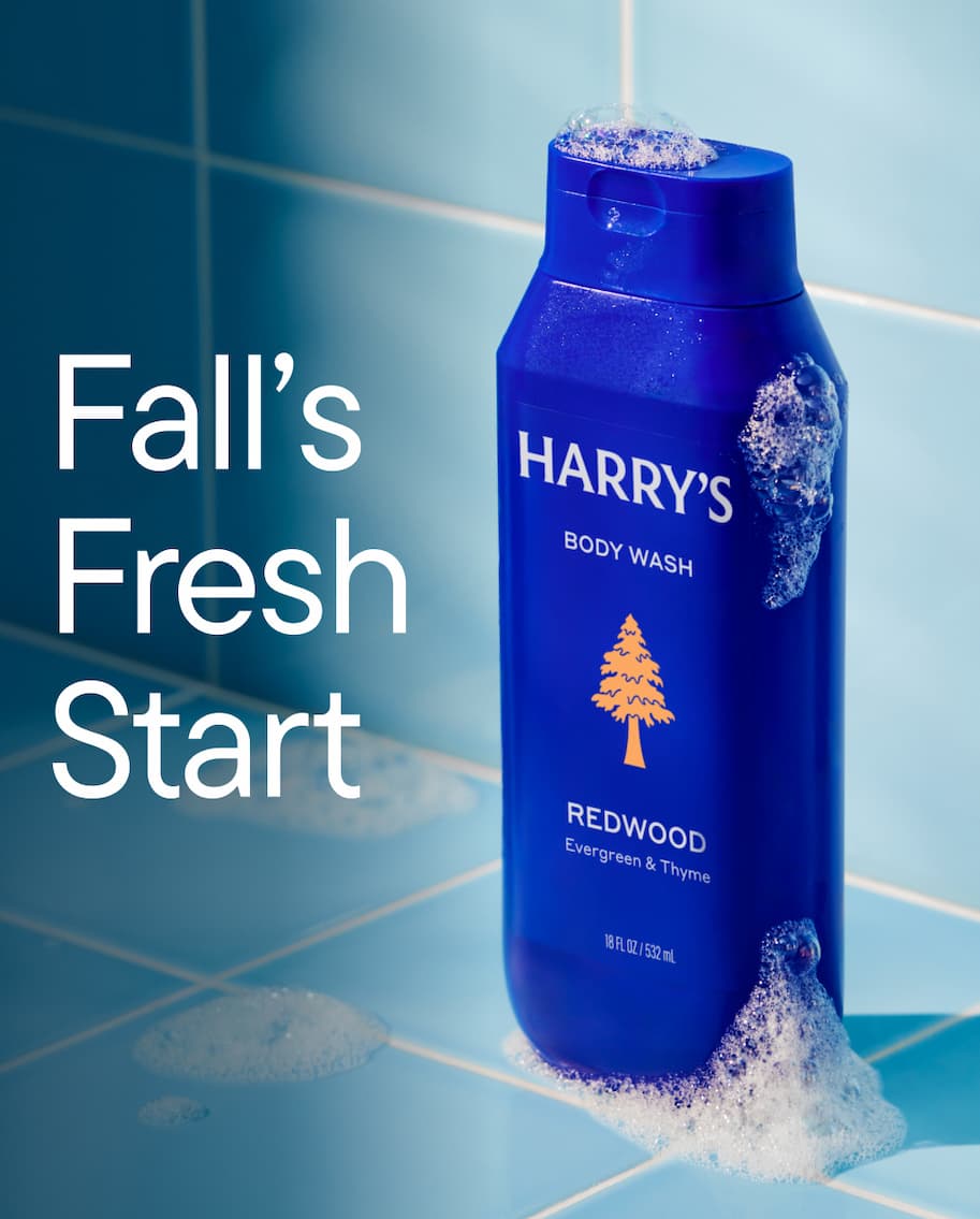 Fall's fresh start. Harry's body wash.