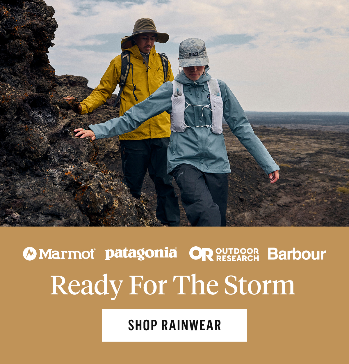 Ready For The Storm: Marmot, Patagonia, Outdoor Research, Barbour. Shop Rainwear!
