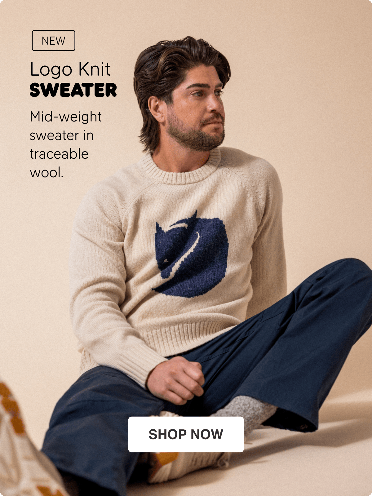 NEW - Fj&auml;llr&auml;ven Logo Knit Sweater