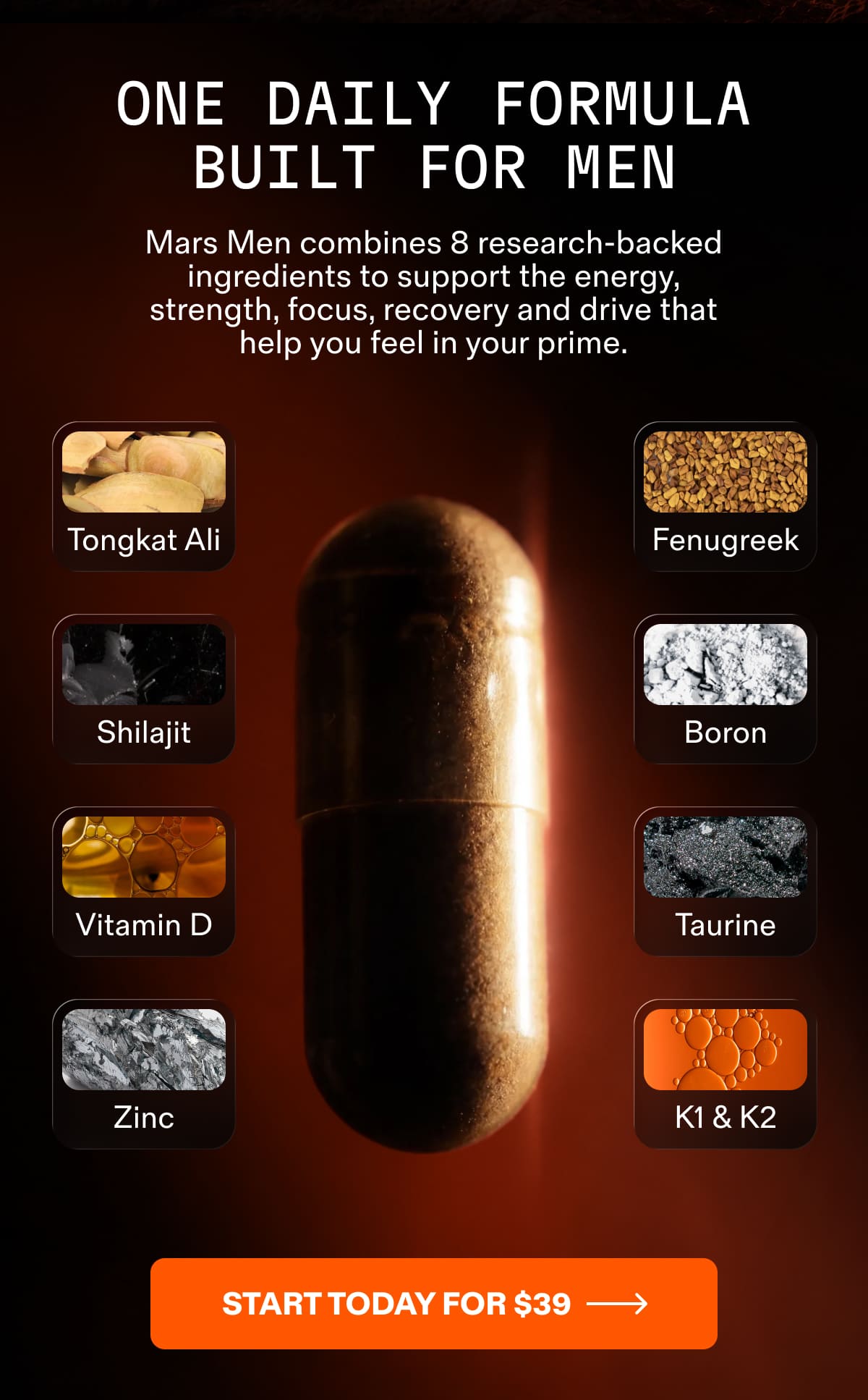 One daily formula built for men