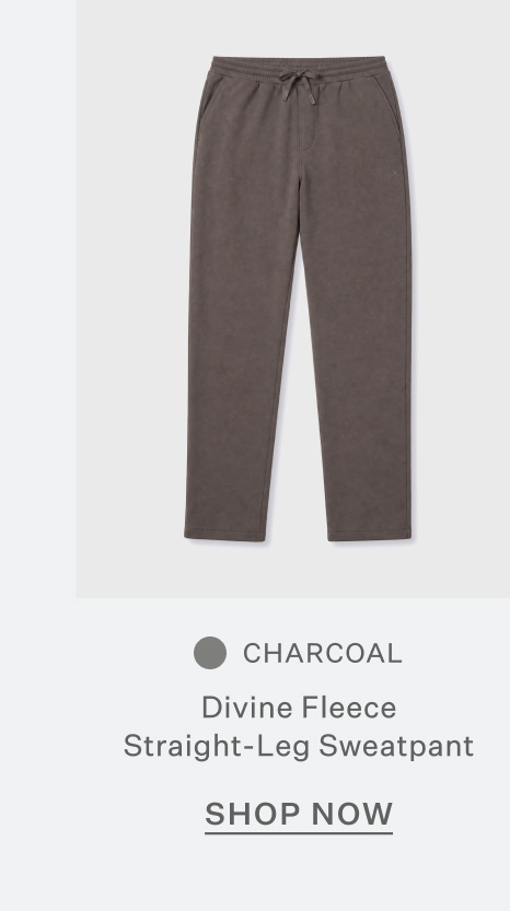 Divine Fleece Straight-Leg Sweatpant - Charcoal