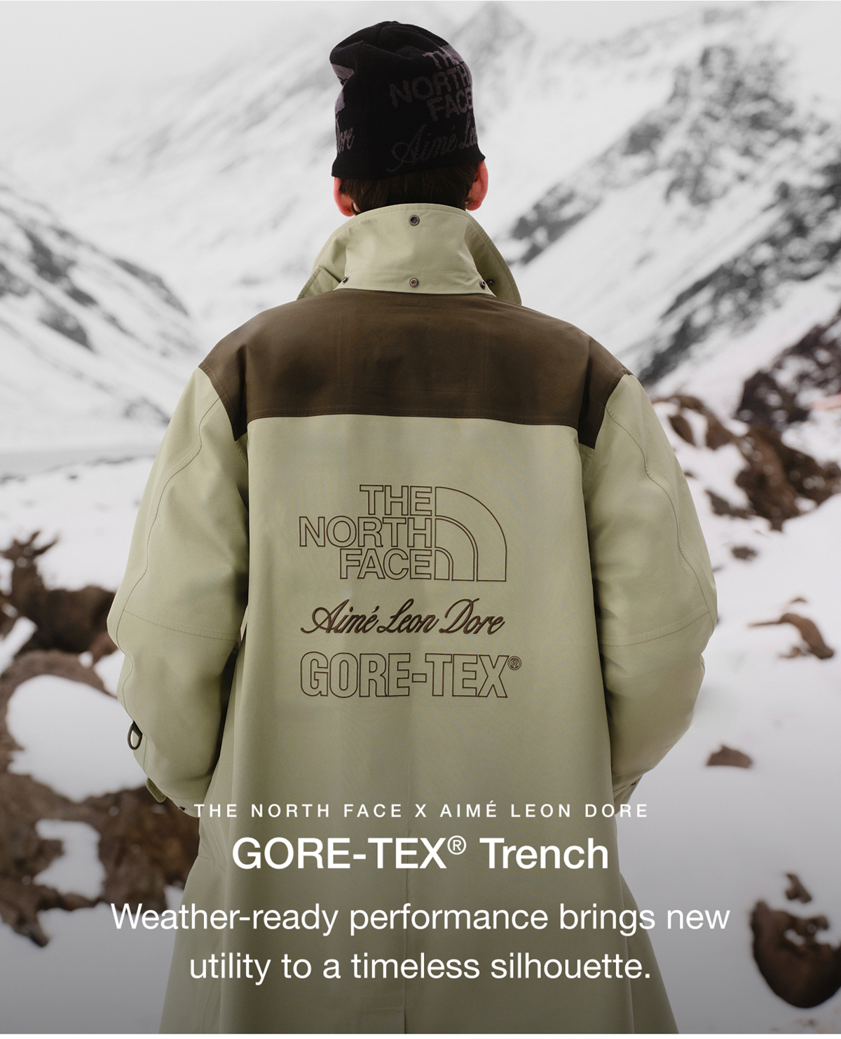 The North Face X Aim&eacute; Leon Dore GORE-TEX Trench. Weather-ready performance brings new utility to a timeless silhouette.