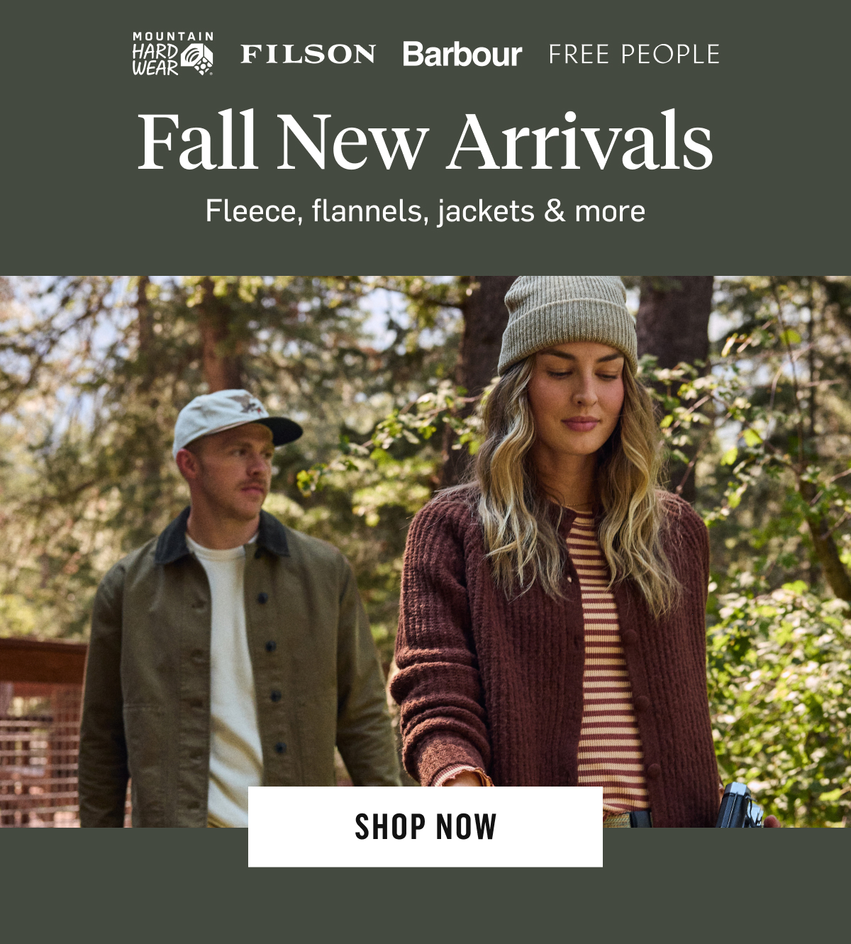 Fall New Arrivals: Fleece, flannels, jackets & more from Mountain Hardwear, Filson, Barbour, Free People. Shop Now!