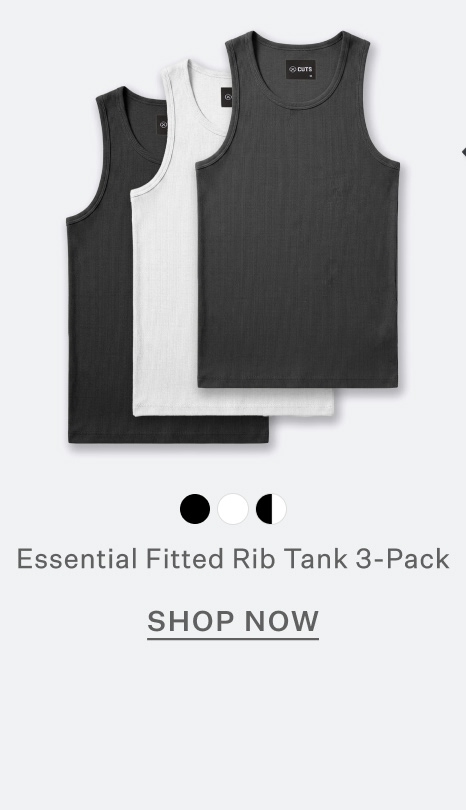 Essential Fitted Rib Tank 3-Pack
