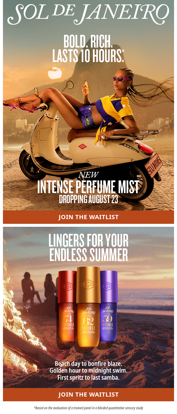 Bold. Rich. Lasts 10 Hours* New intense perfume mist. - JOIN THE WAITLIST