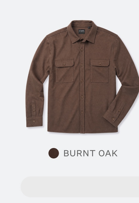District Heavyweight Overshirt in Burnt Oak