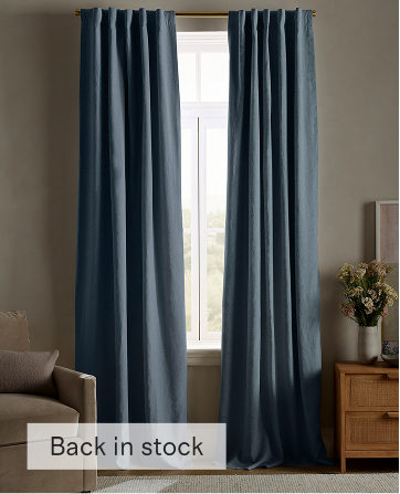 European Linen True Blackout Curtain - Single Panel
