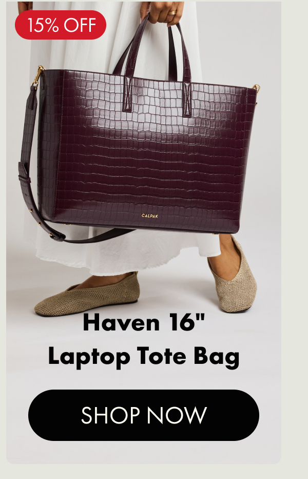 15% OFF | Haven 16" Laptop Tote Bag | SHOP NOW