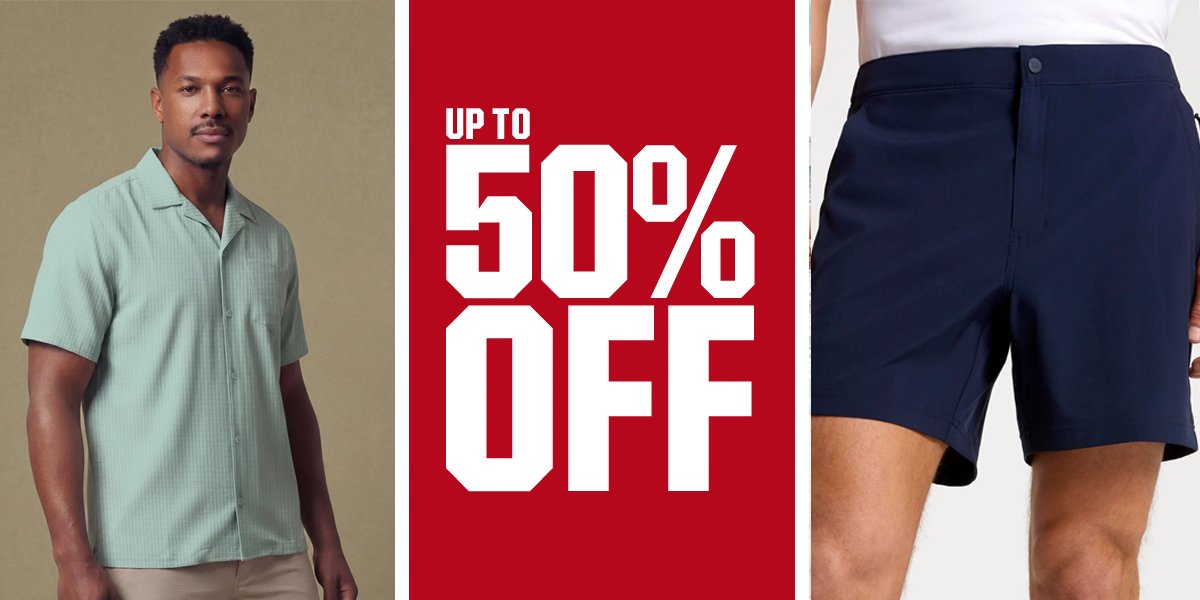 Up to 50% off.