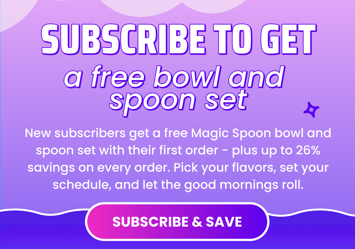 Subscribe to get free bowl and spoon set