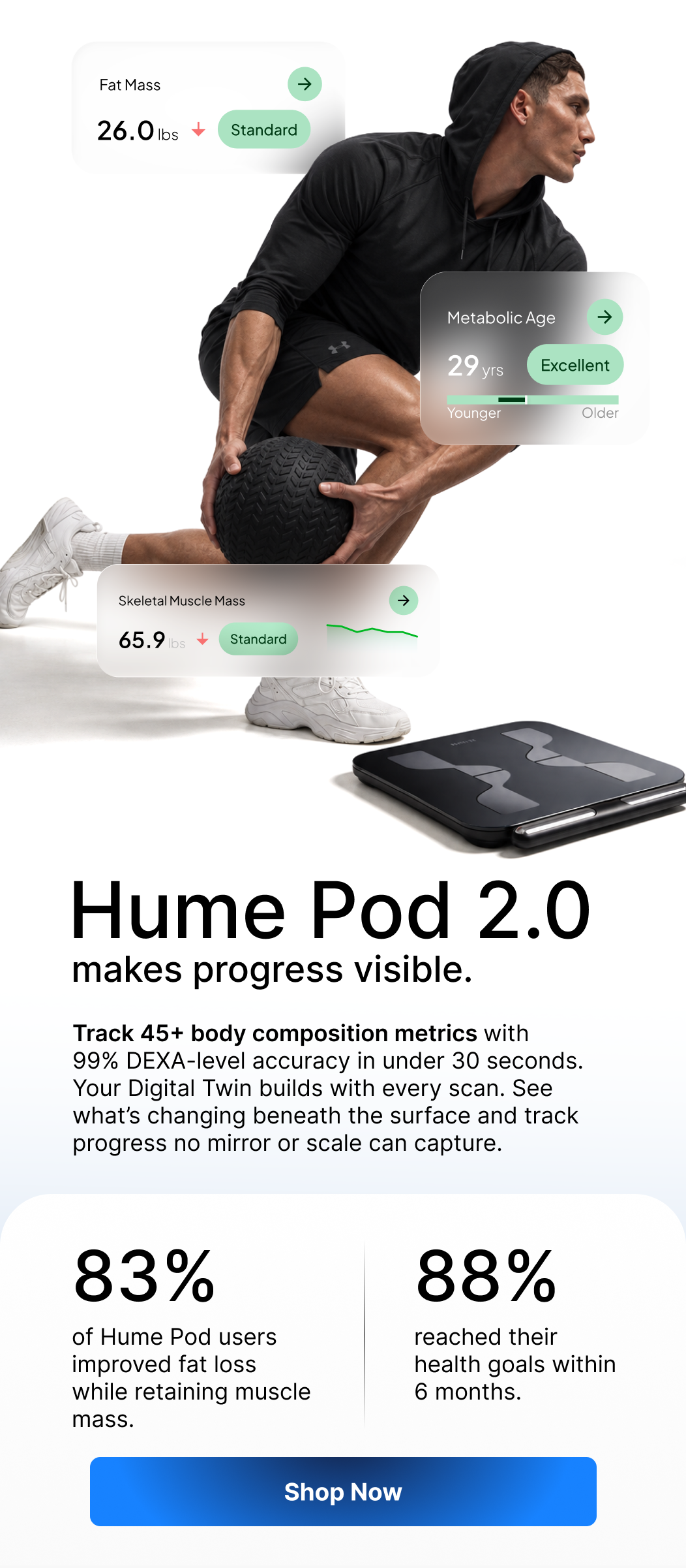 Hume Pod 2.0 makes progress visible, showing what&rsquo;s changing even when the scale doesn&rsquo;t.