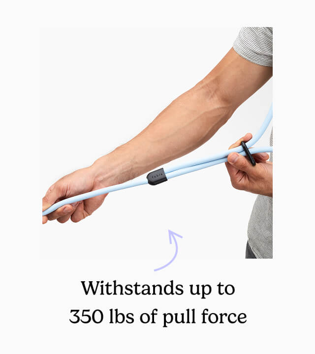 Safety. There are no safety standards for pet products. So, we designed our own to keep your pack safe. Made of non-toxic TPE. Withstands up to 350 lbs of pull force