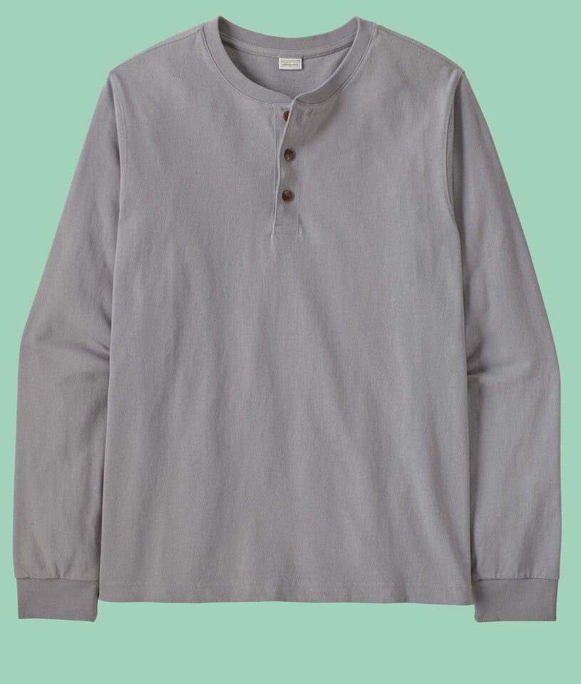Men&rsquo;s Long-Sleeved Henley Shirt
