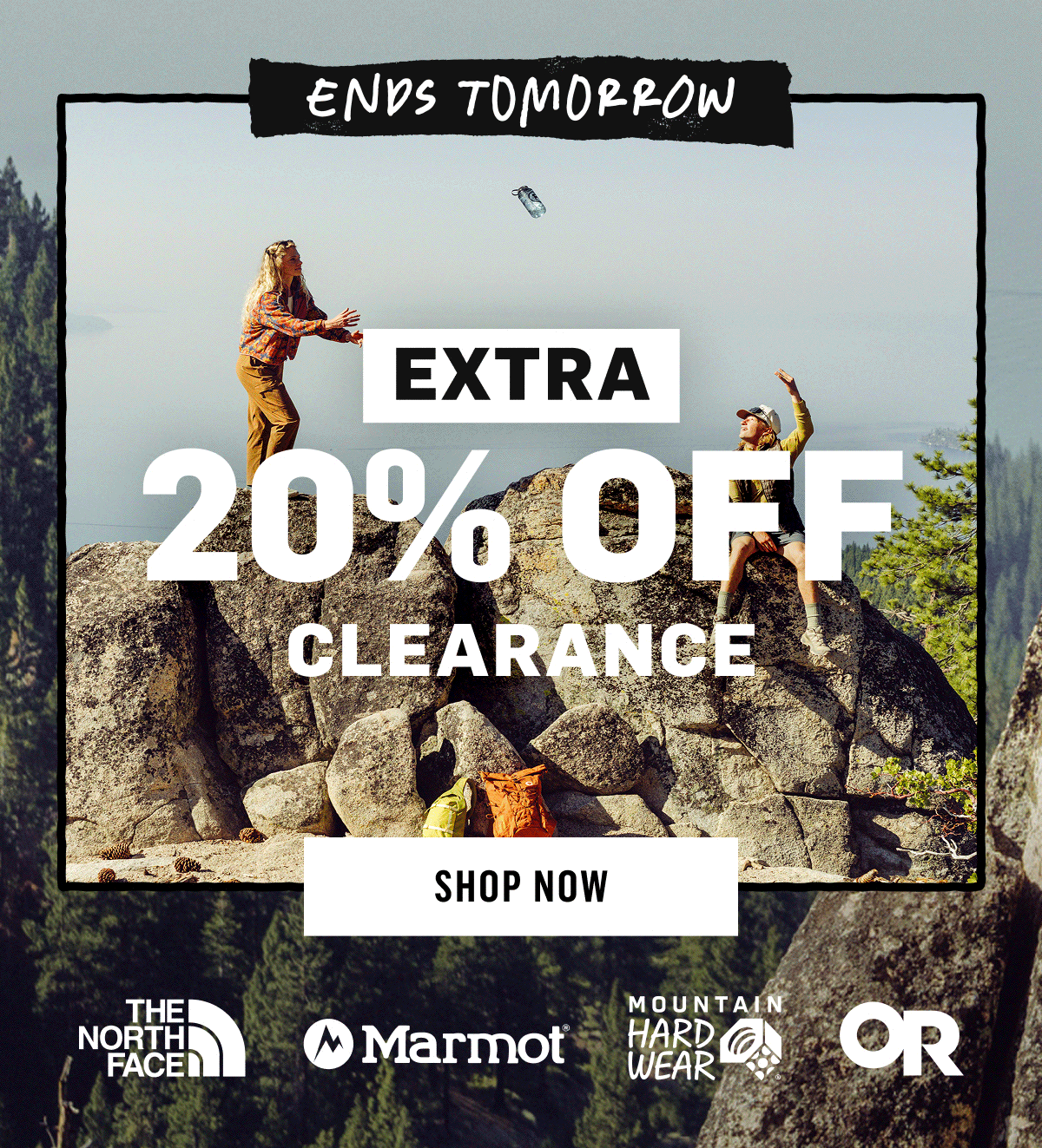 Ends Tomorrow: Extra 20% Off Clearance from The North Face, Marmot, Mountain Hardwear, OR. Shop Now!