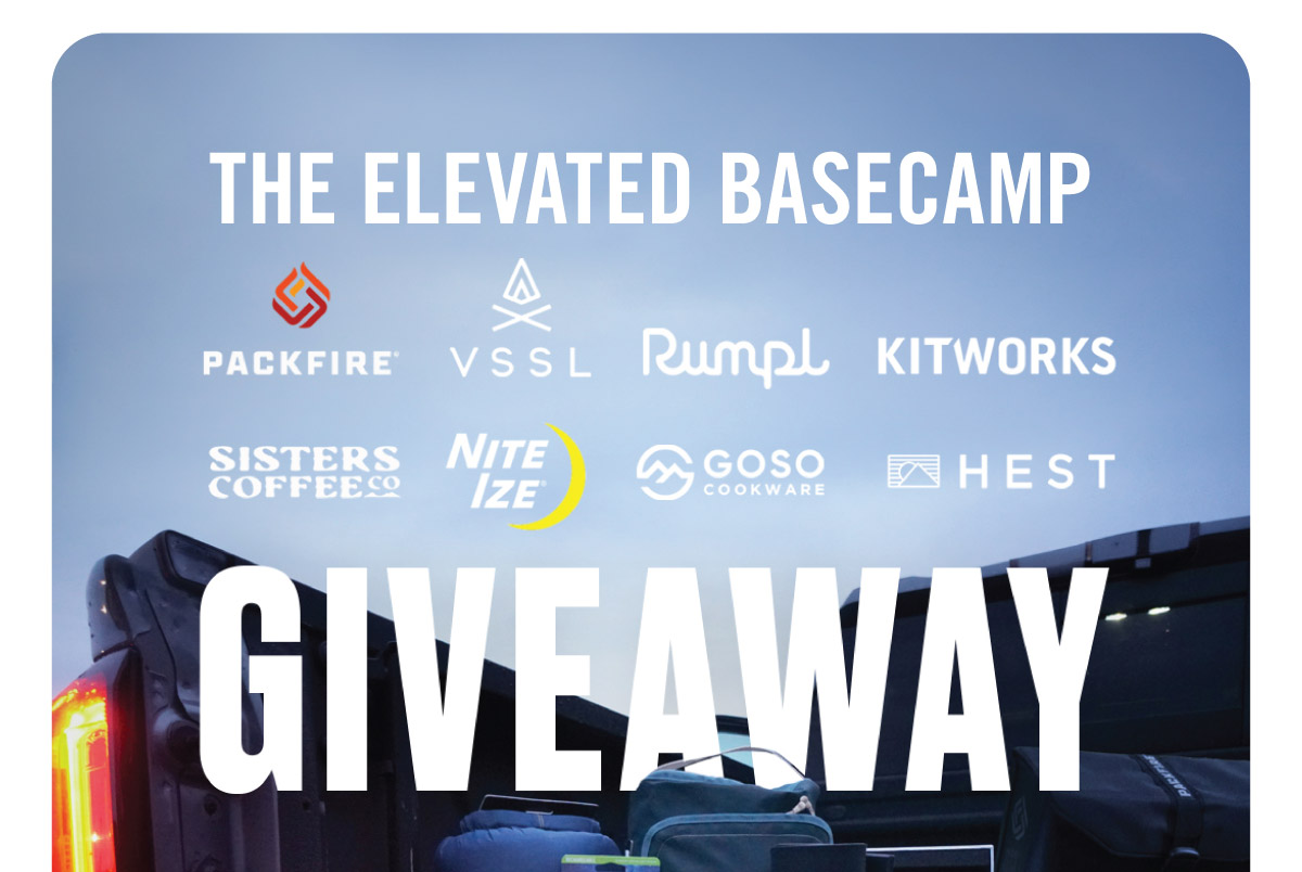 THE ELEVATED BASECAMP GIVEAWAY - featuring products from 8 brands