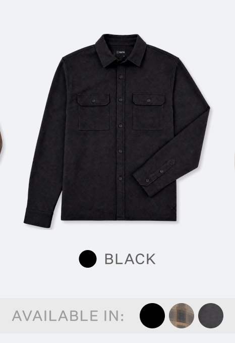 District Heavyweight Overshirt in Black