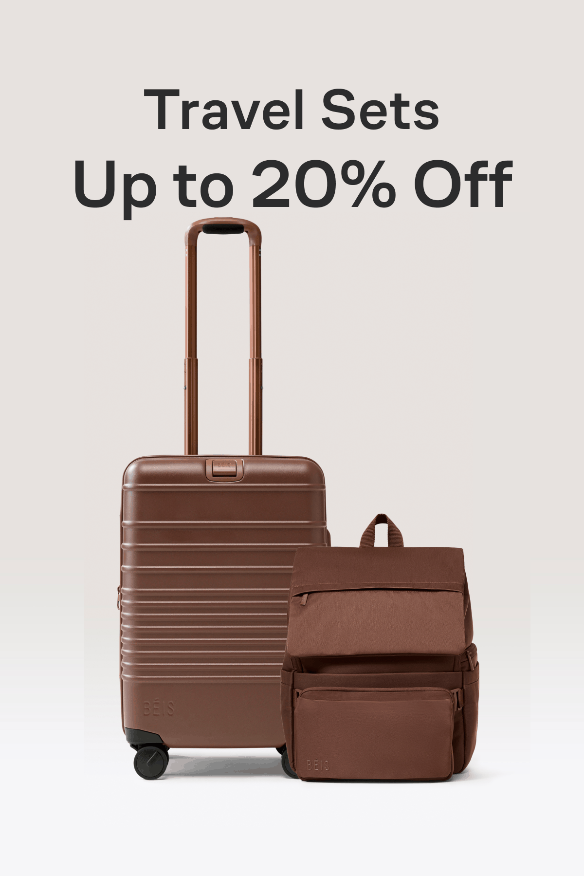 Travel sets up to 20% off