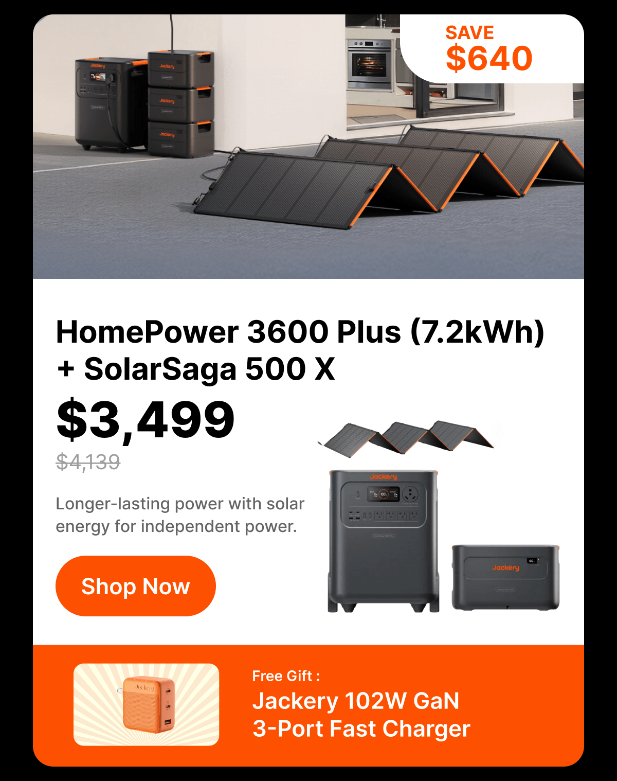 HomePower 3600 Plus (7.2kWh) +SolarSaga 500 X