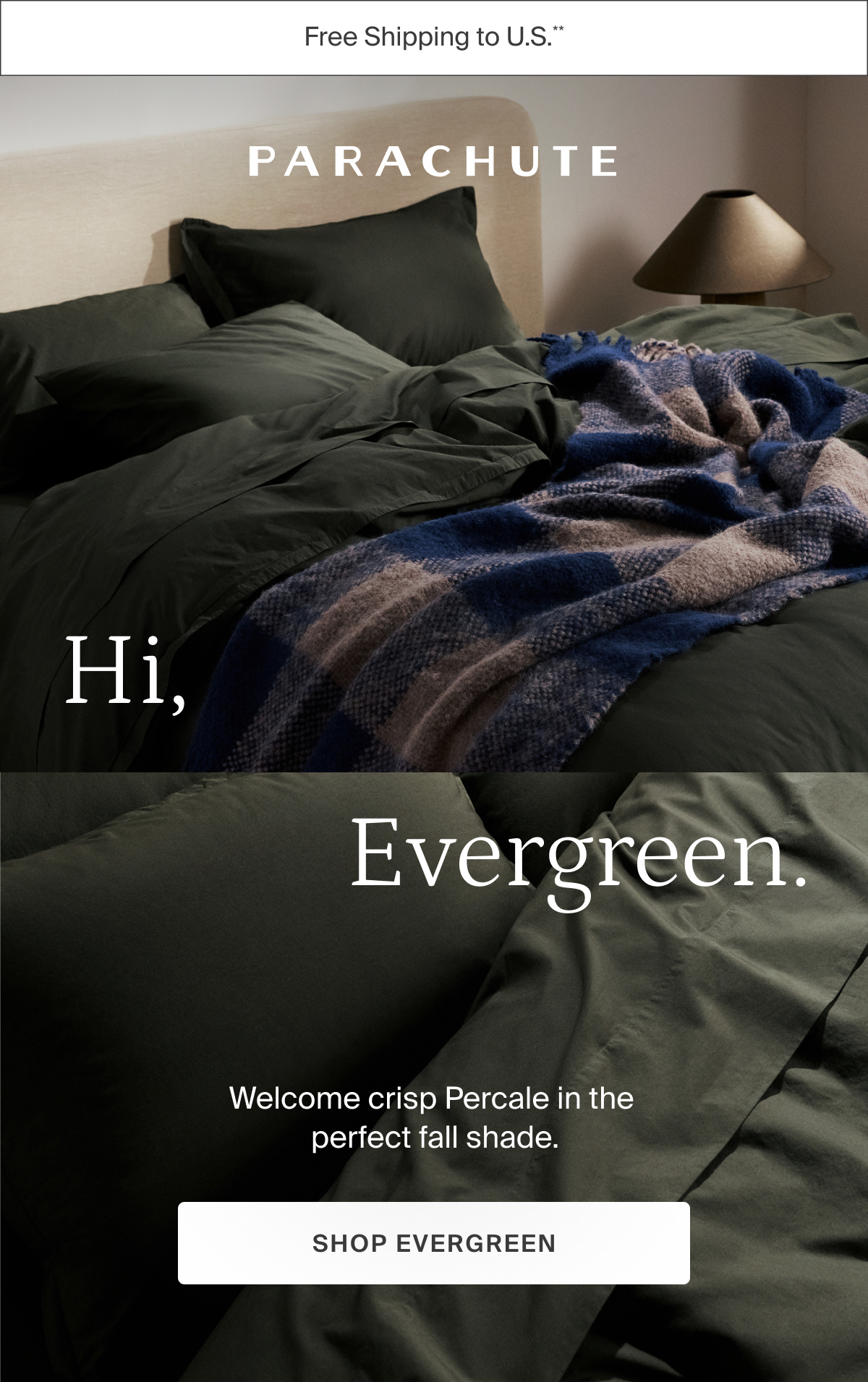 parachute, hi evergreen, shop now