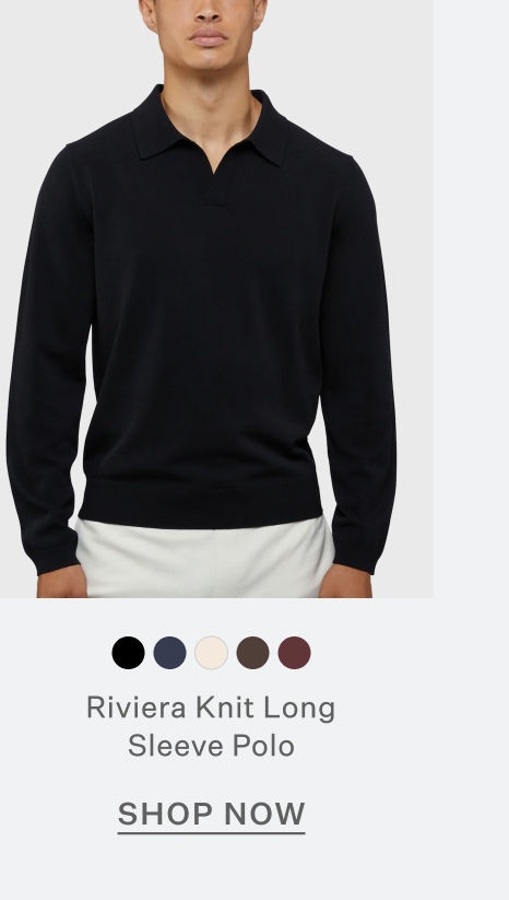 Riviera Knit Long Sleeve Polo