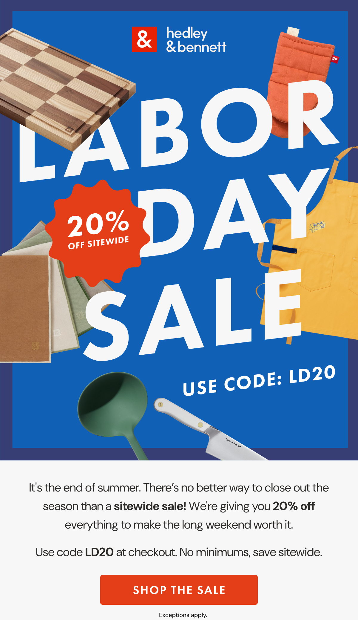 20% OFF SITEWIDE | LABOR DAY | USE CODE: LD20