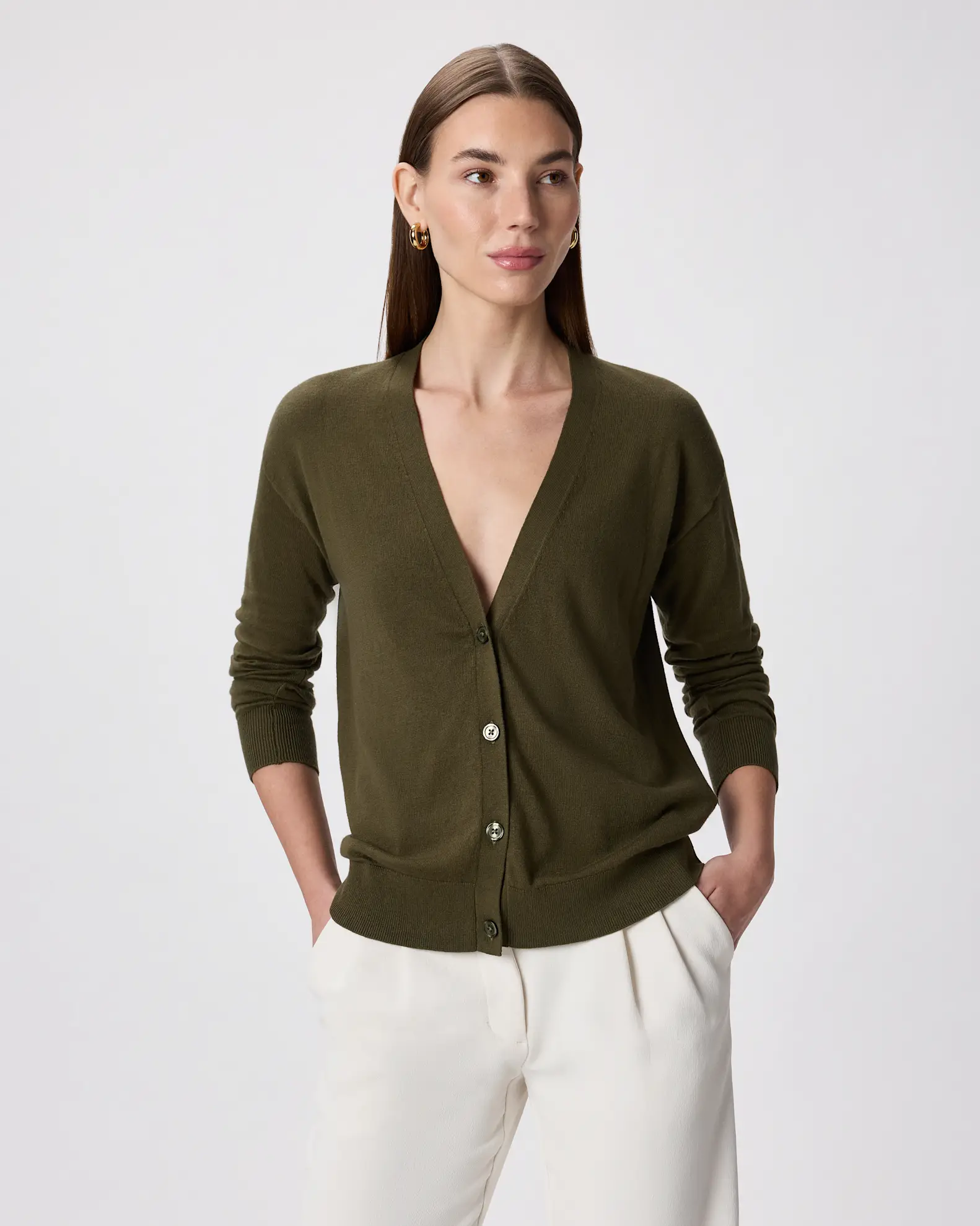 Lightweight Cotton Cashmere Cardigan
