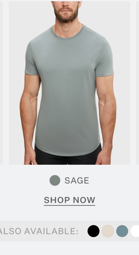 Featherlight Pima Tee in Sage