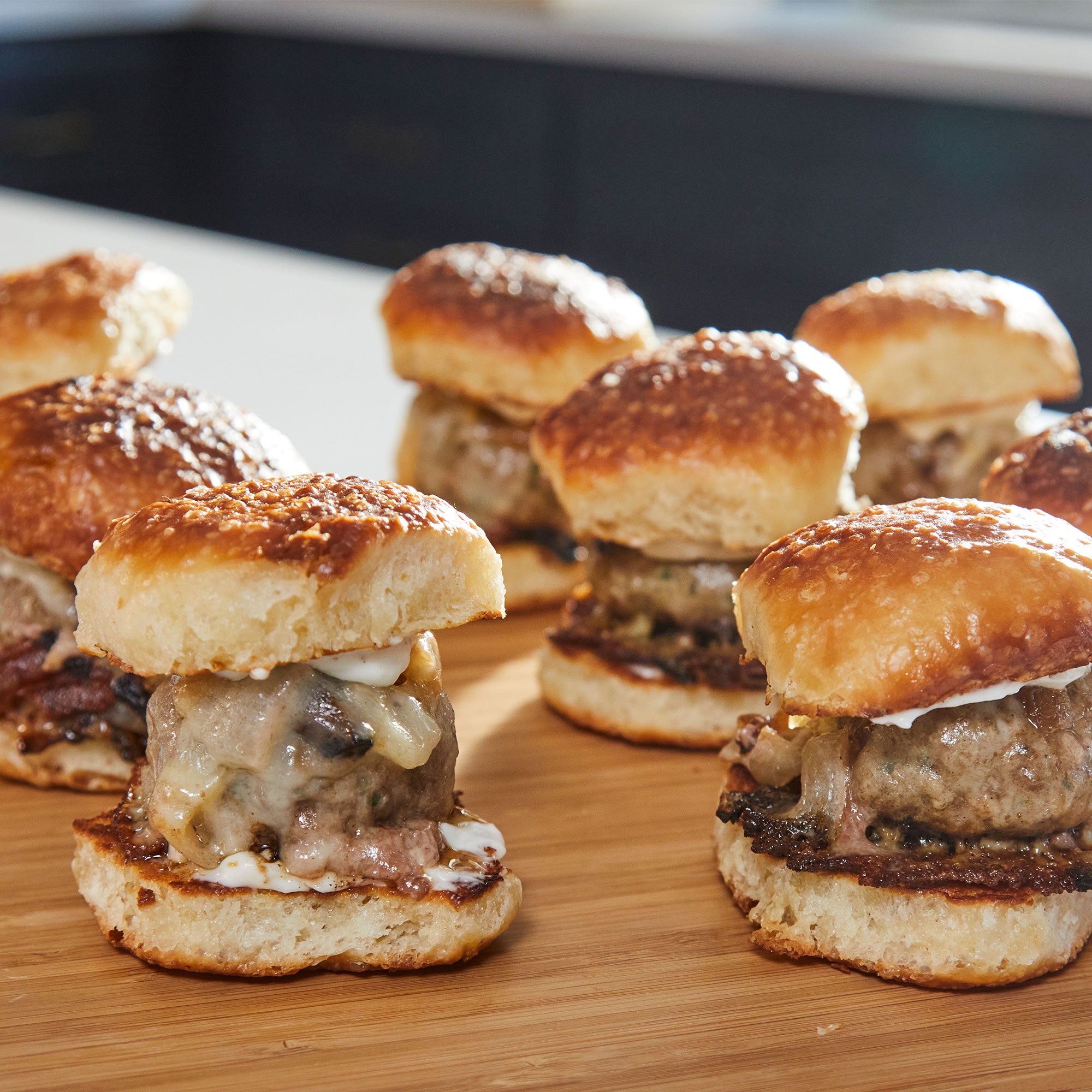 Cheesy Meatball Sliders