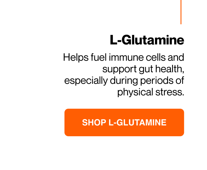 L-Glutamine helps fuel immune cells and support gut health, especially during period of physical stress. Shop L-Glutamine.
