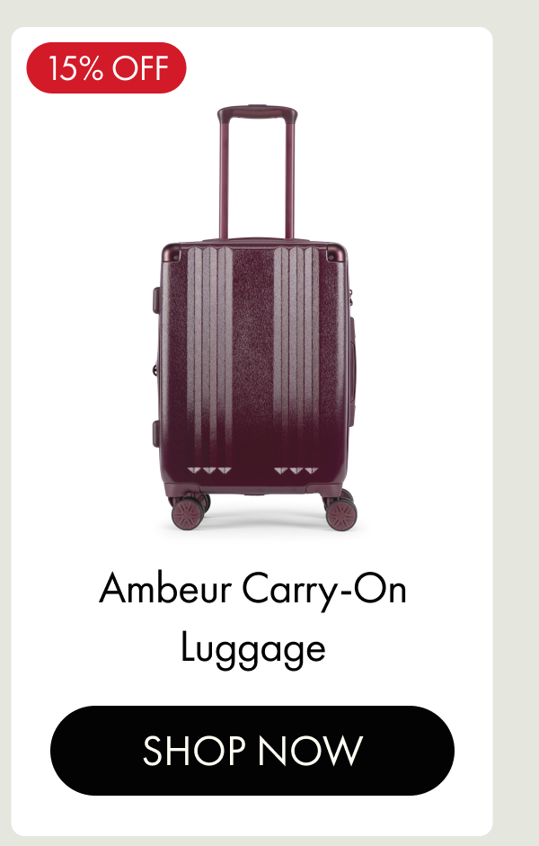15% OFF | Ambeur Carry-On Luggage | SHOP NOW