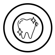 Sparkling tooth icon