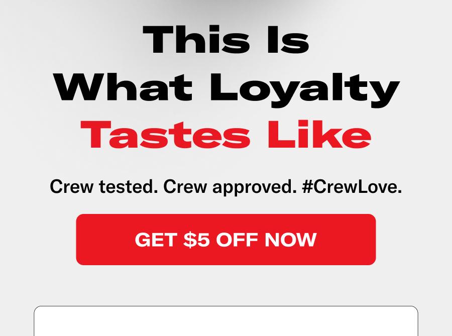 This is what loyalty tastes like! Crew tested. Crew Approved. #Crewlove