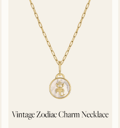 Vintage Zodiac Charm Necklace