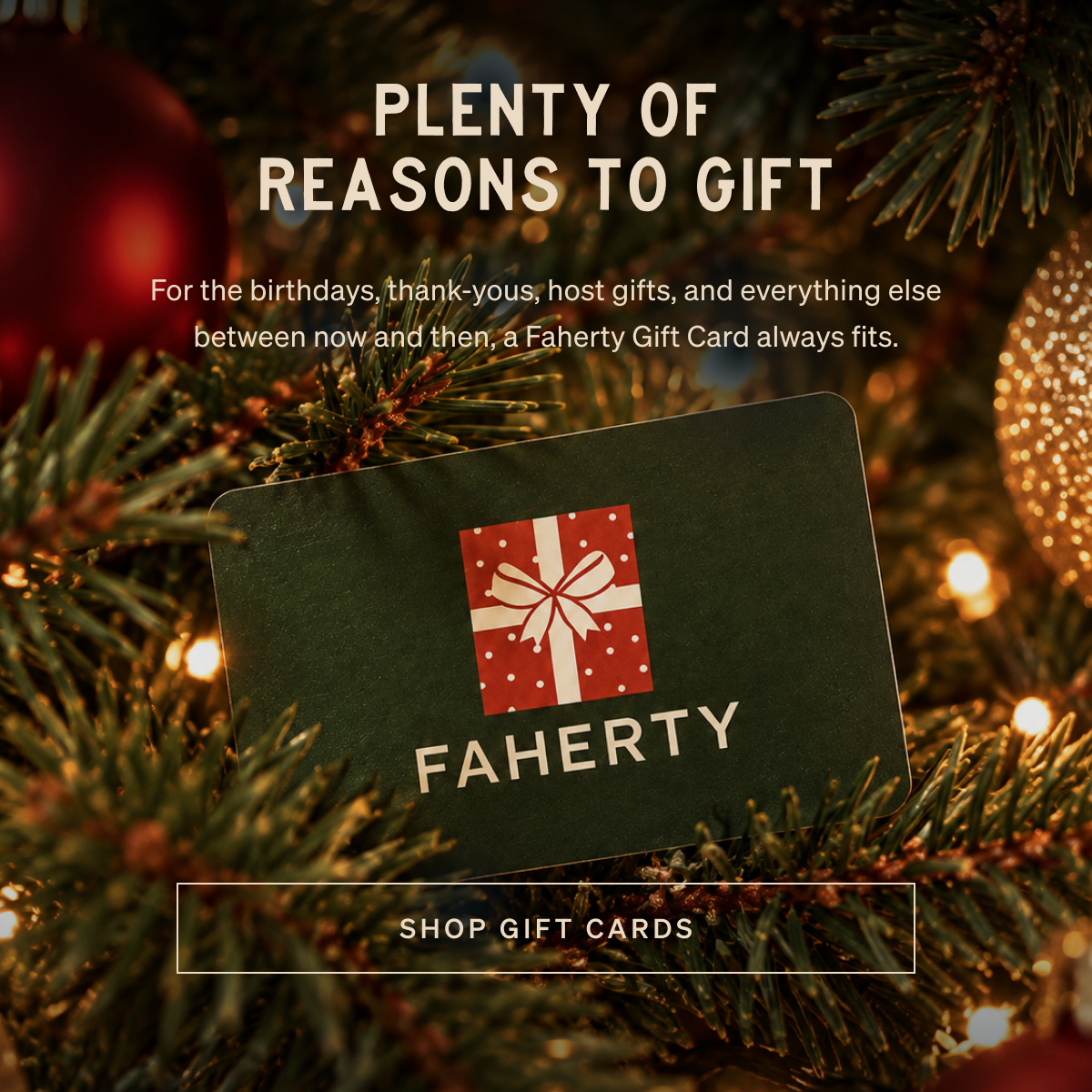 Plenty Of Reasons To Gift | Shop Gift Cards