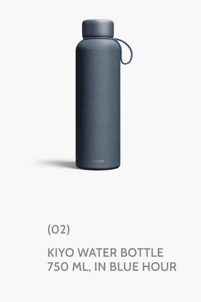 (02) Kiyo Water Bottle 750ML, in Blue Hour.
