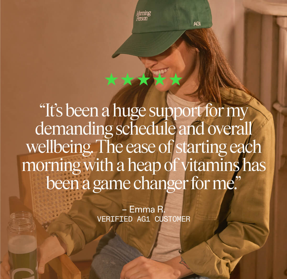 60,000+ 5-star reviews for AG1 products