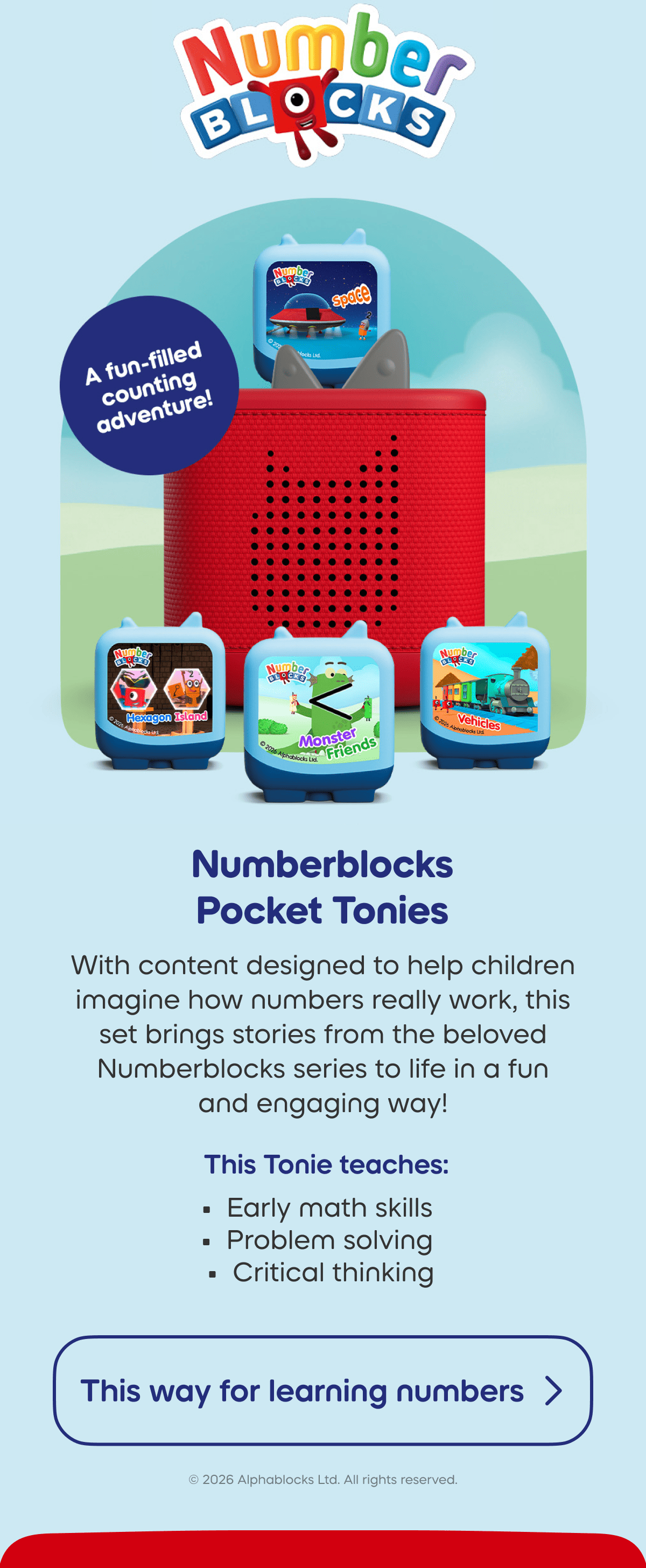 Numberblocks Pocket Tonies