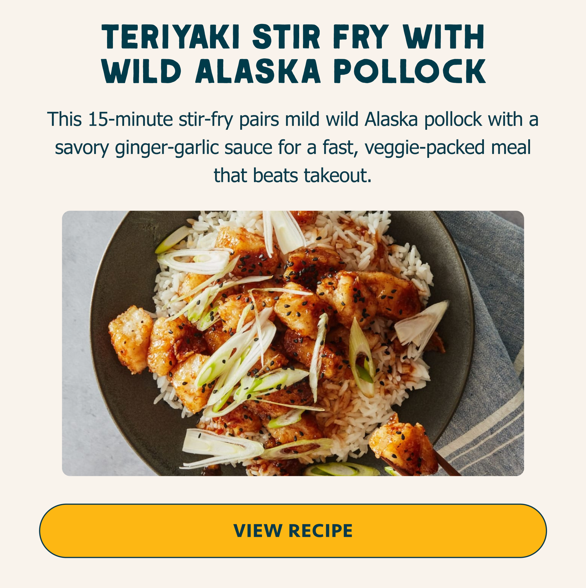 Teriyaki Stir Fry with Wild Alaska Pollock