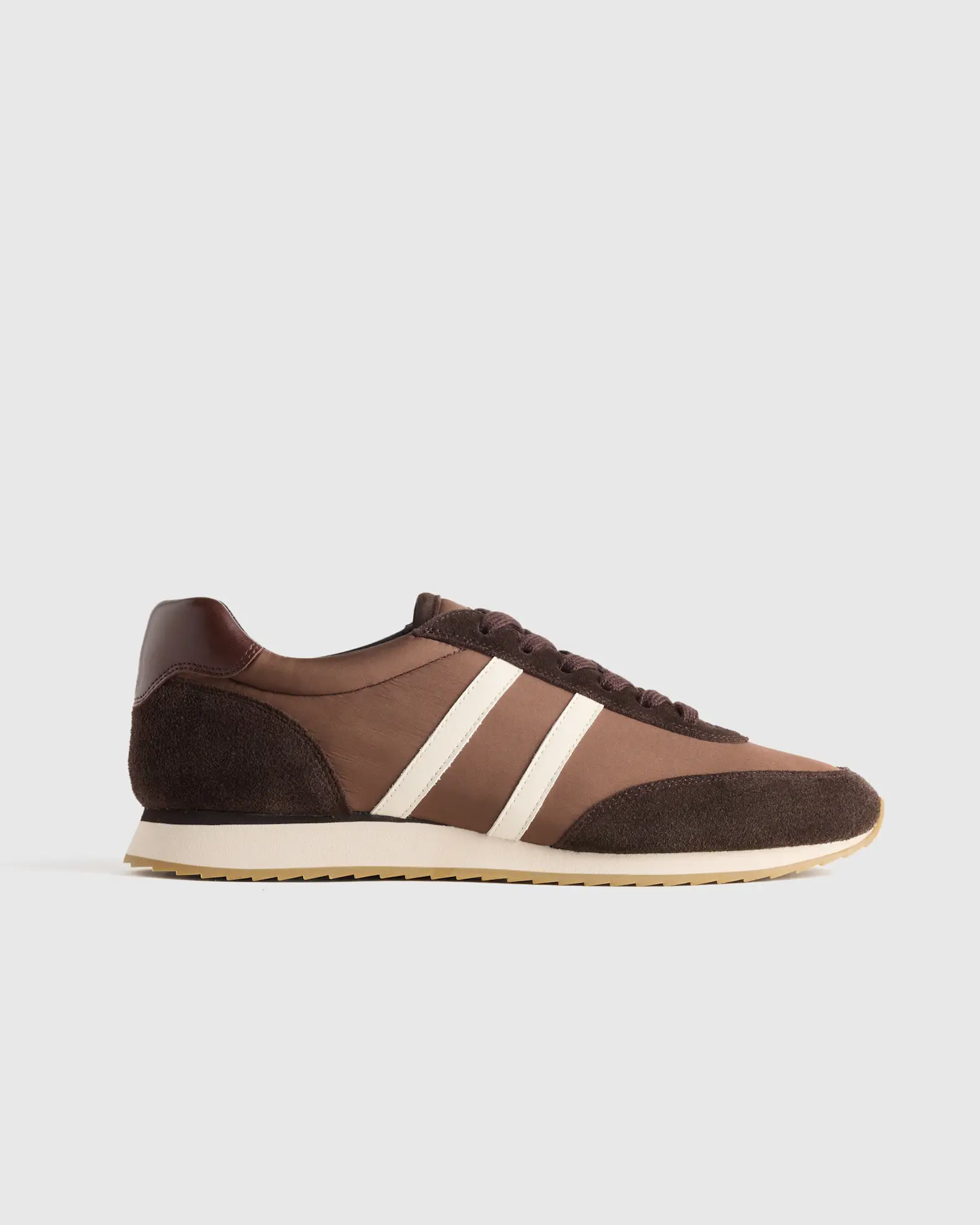 Italian Suede and Re-Nylon Retro Runner