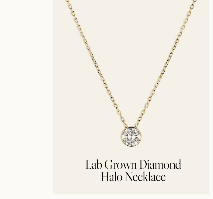 Lab Grown Diamond Halo Necklace