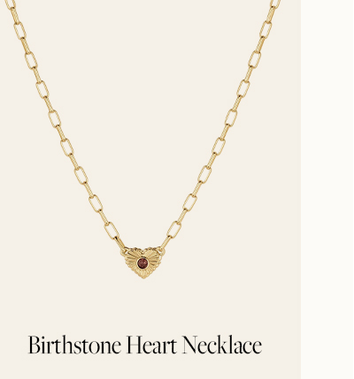 Birthstone Heart Necklace