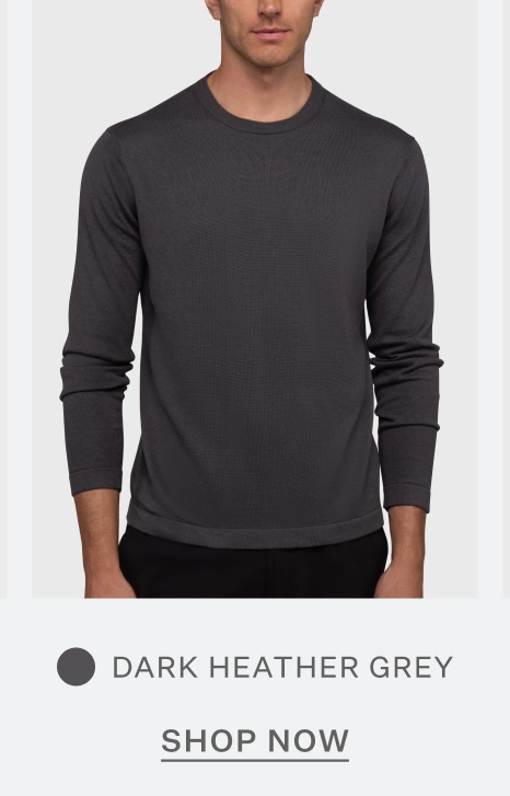 Riviera Luxe Knit Crewneck Long Sleeve Tee - Dark Heather Grey