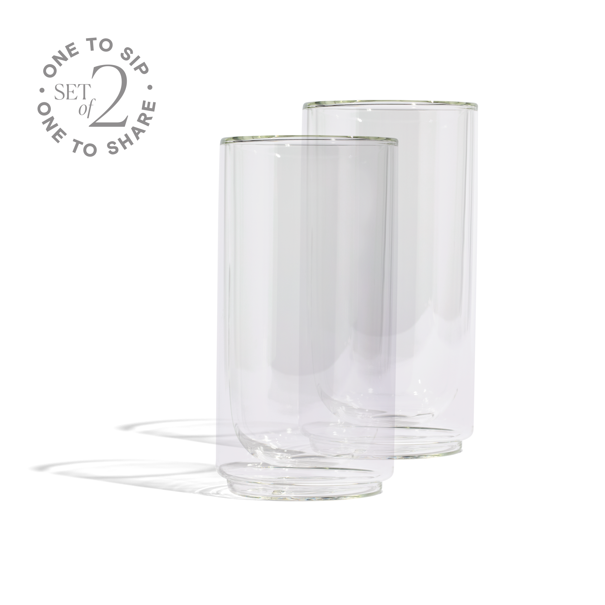 Image of 16oz Cove Clear Pint Glasses- Set of 2