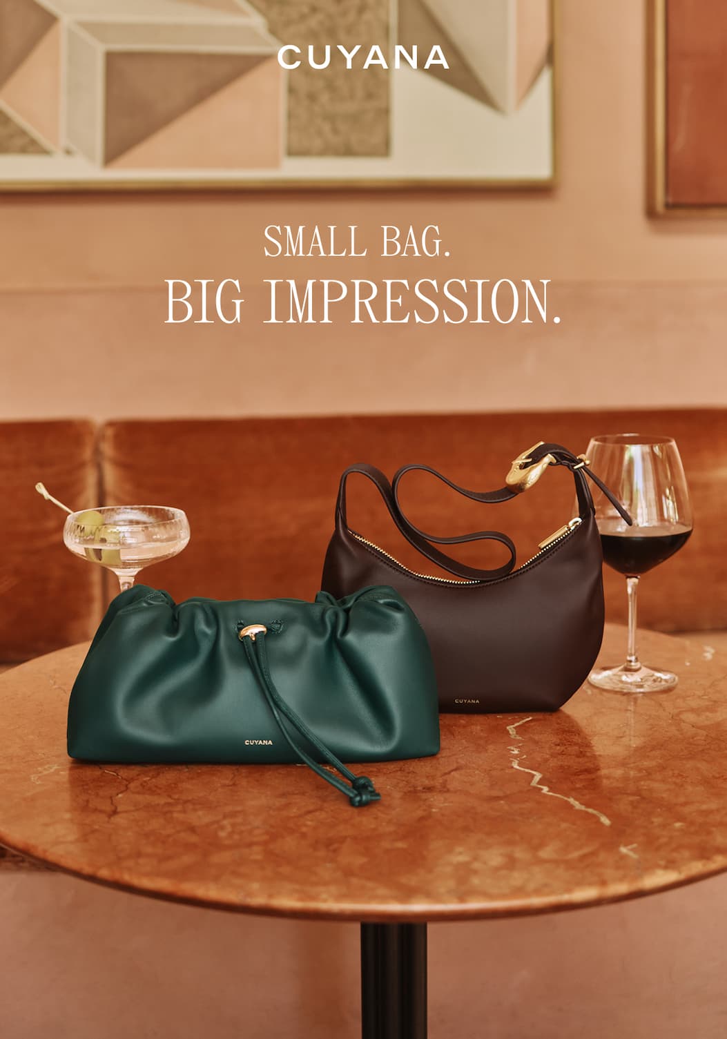 CUYANA SMALL BAG. BIG IMPRESSION.