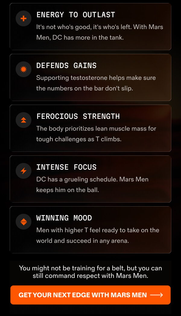 Mars Men benefits: energy, strength, focus, and mood. Get your next edge.