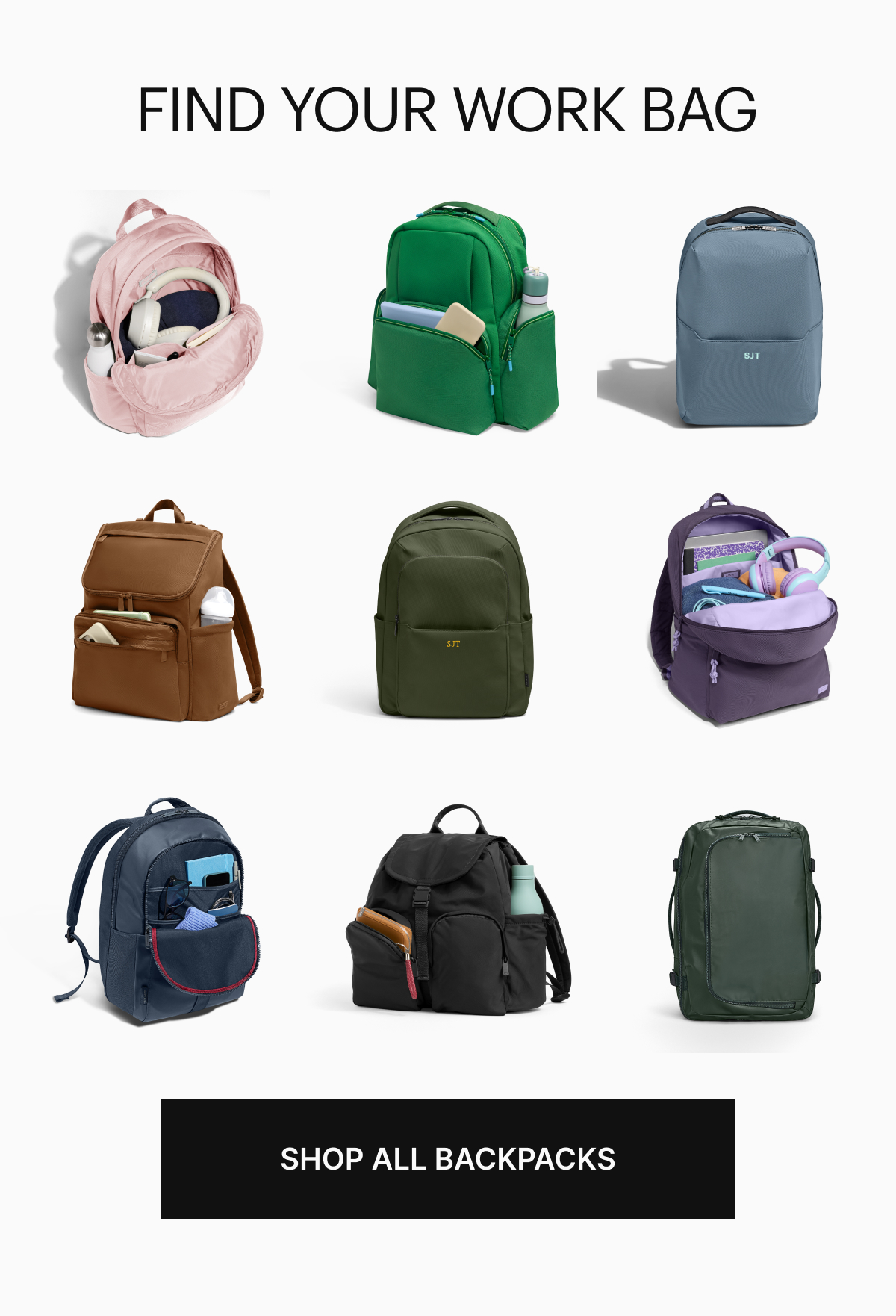 FIND YOUR WORK BAG