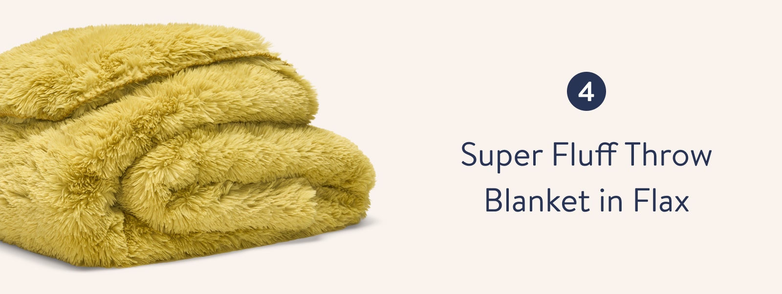 Super fluff throw blanket in flax 